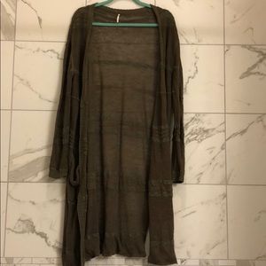 army green cardigan